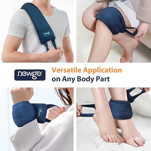 Miniatura 8 de NEWGO Envoltura térmica para aliviar el dolor de cuello para microondas con correas, almohadilla térmica reutilizable para terapia de calor, alivio