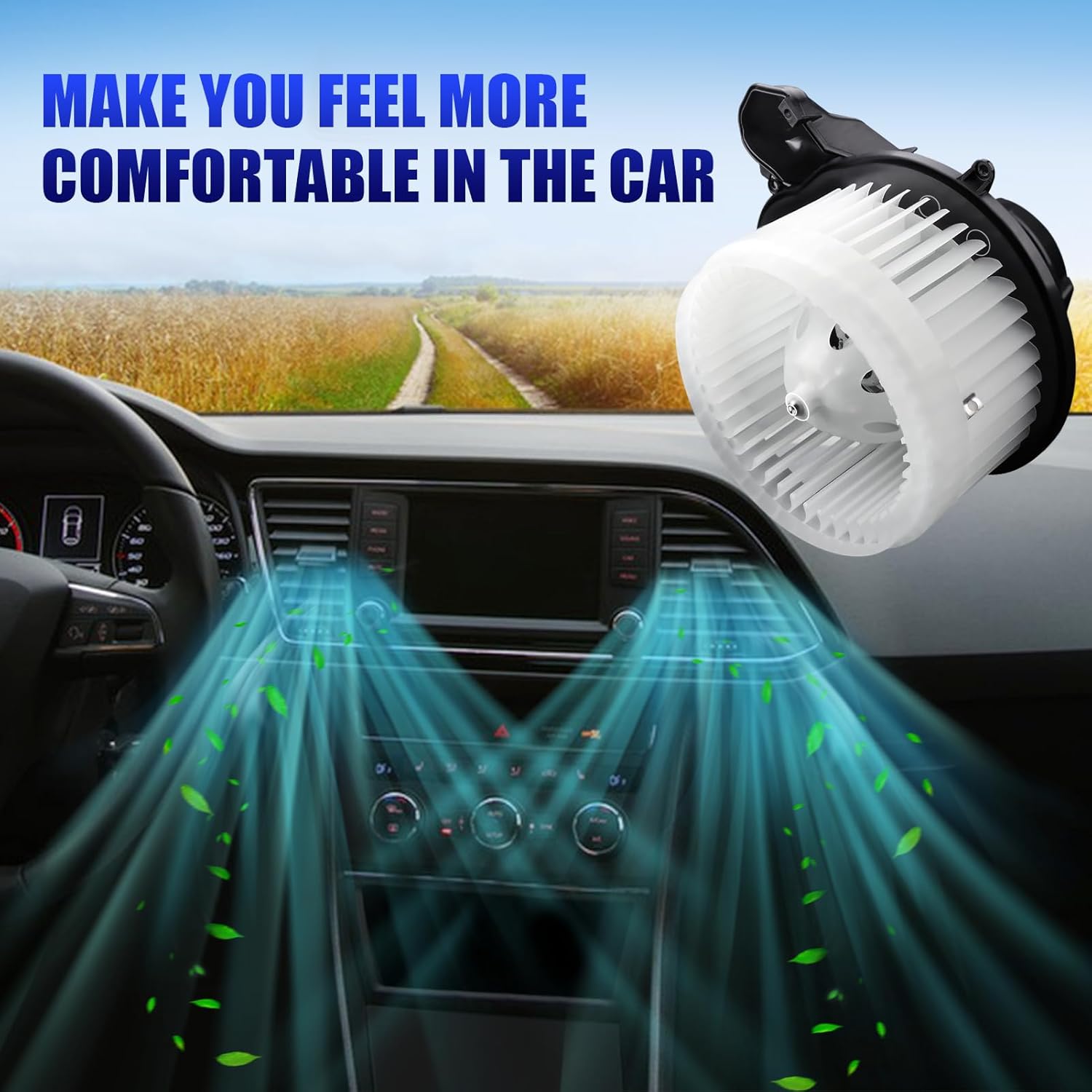 AC Heater Blower Motor with Fan Fits for 2003 2004 2005 2006 2007 2008 2009 Volvo XC90 V70 S80 S60 XC70 Replaces# 700186