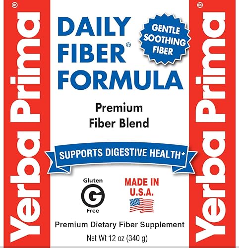 Miniatura 5 de Yerba Prima Daily Fiber Formula Powder – 12 onzas (paquete de 4) – Suplemento de fibra dietética soluble e insoluble – Salud intestinal – Vegano,