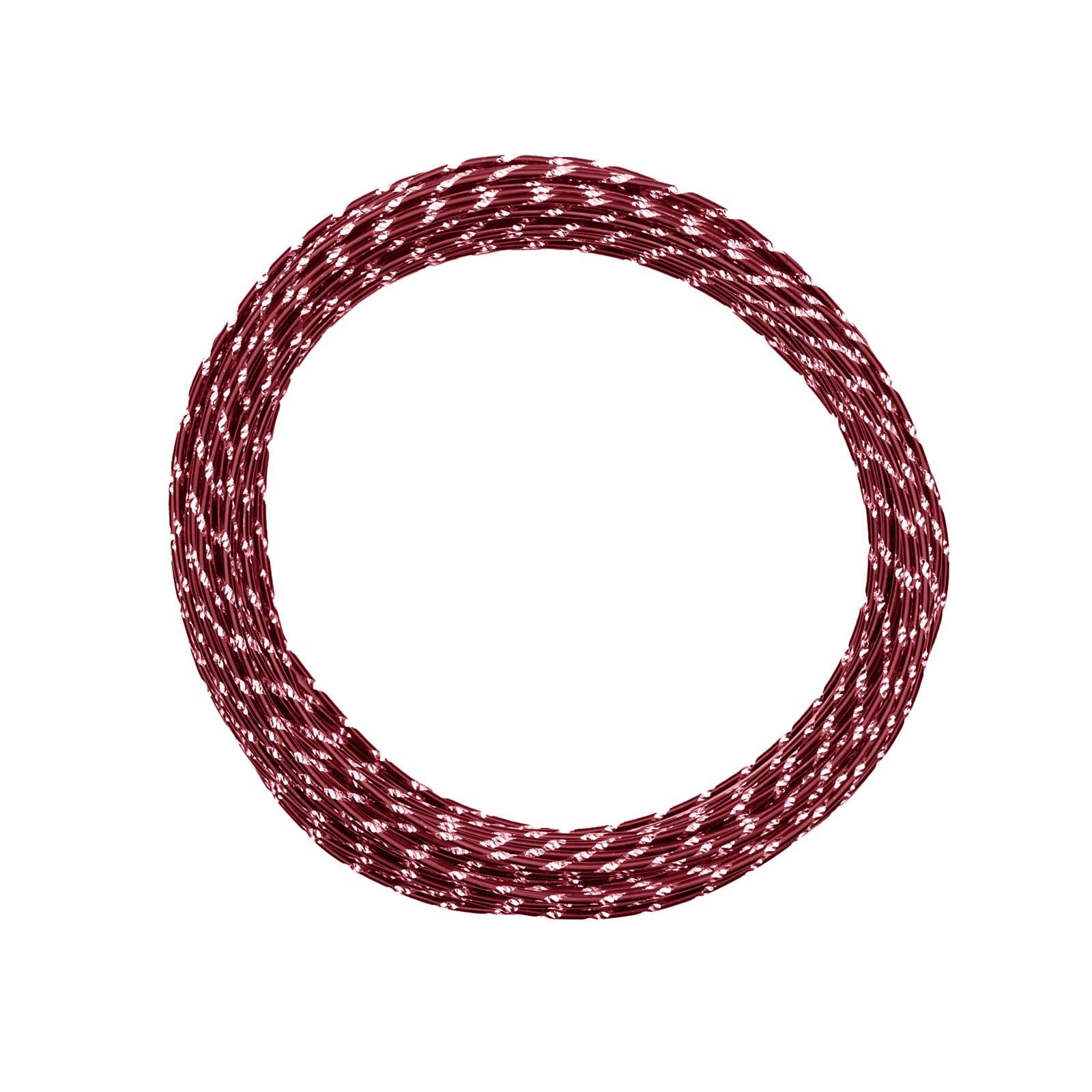 Vaessen Creative Diamond Cut Design Aluminium Wire, Oxblood, One Size
