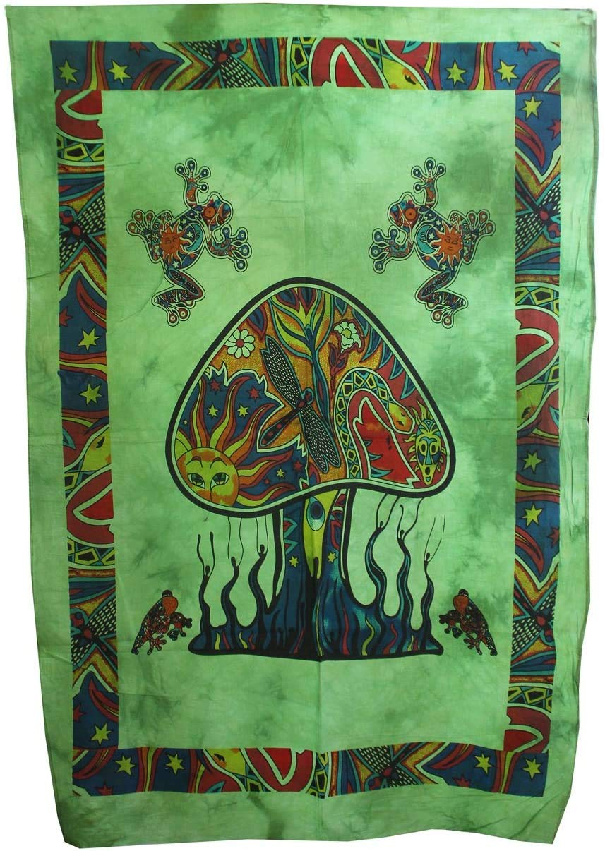 Psychedelic Mushroom Tapestry - Hippie Wall Art -9