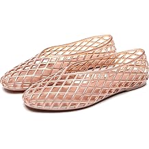 Jelly Ballet Flats for Women Mesh Jelly Sandals Summer Jellies Shoes | Beach Sandals,Clear Hollow Shoes,Jellys Flats,Comfortable Slip On Jelly Shoes,Jelly Ballerina Flats