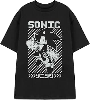 SEGA セガ SONIC THE HEDGEHOG ソニック Tシャツ Sonic The Hedgehog Mens Black T-Shirt | Short Sleeve Classic
