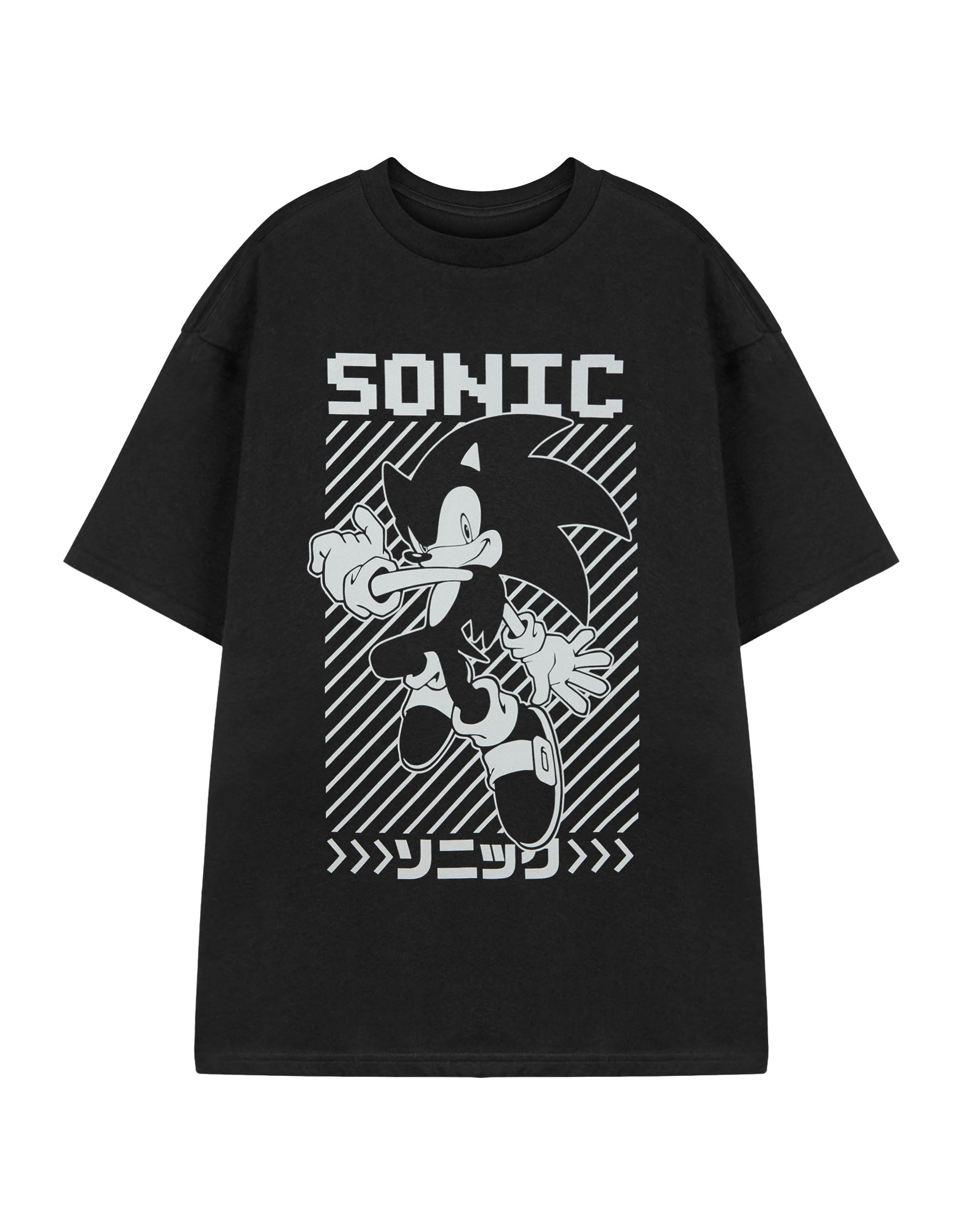 SONIC THE HEDGEHOG Mens Black T-Shirt | Short Sleeve Graphic