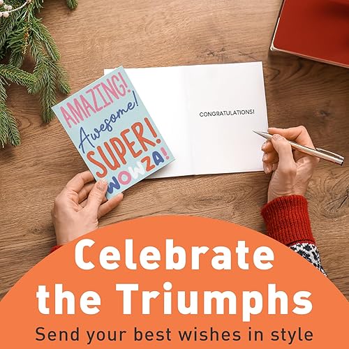 Miniatura 5 de S&O Fun - Tarjetas de felicitación con sobres, tarjetas de felicitación coloridas, paquete de 24 tarjetas de aliento con sobres, tarjetas de