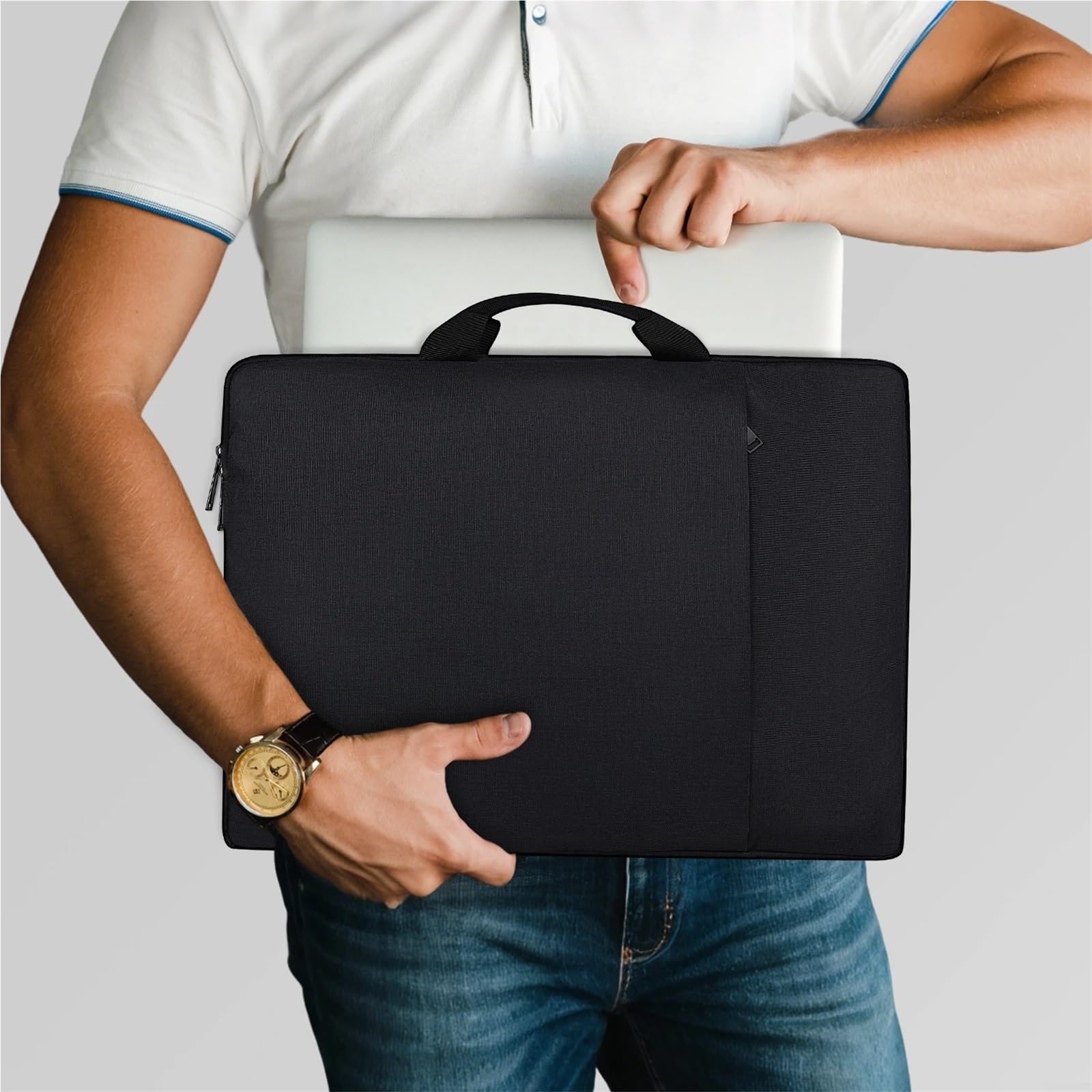 Valigetta 24 Ore Uomo Borsa for laptop da 19 pollici, resistente ai terremoti, impermeabile e all'usura