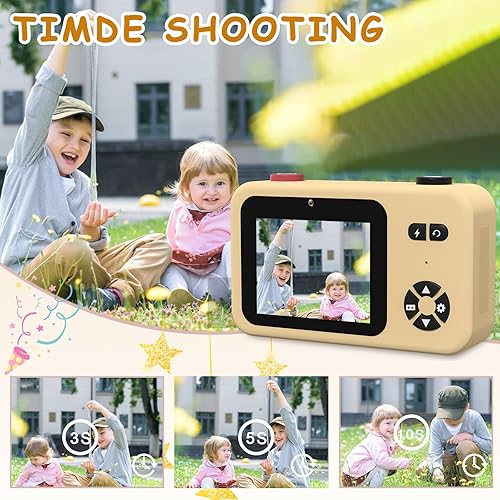 Miniatura 10 de Cámara para niños, cámara digital para niños, cámara de video para niños para vlogging, regalos de cumpleaños de Navidad para niñas de 3 a 9 años,