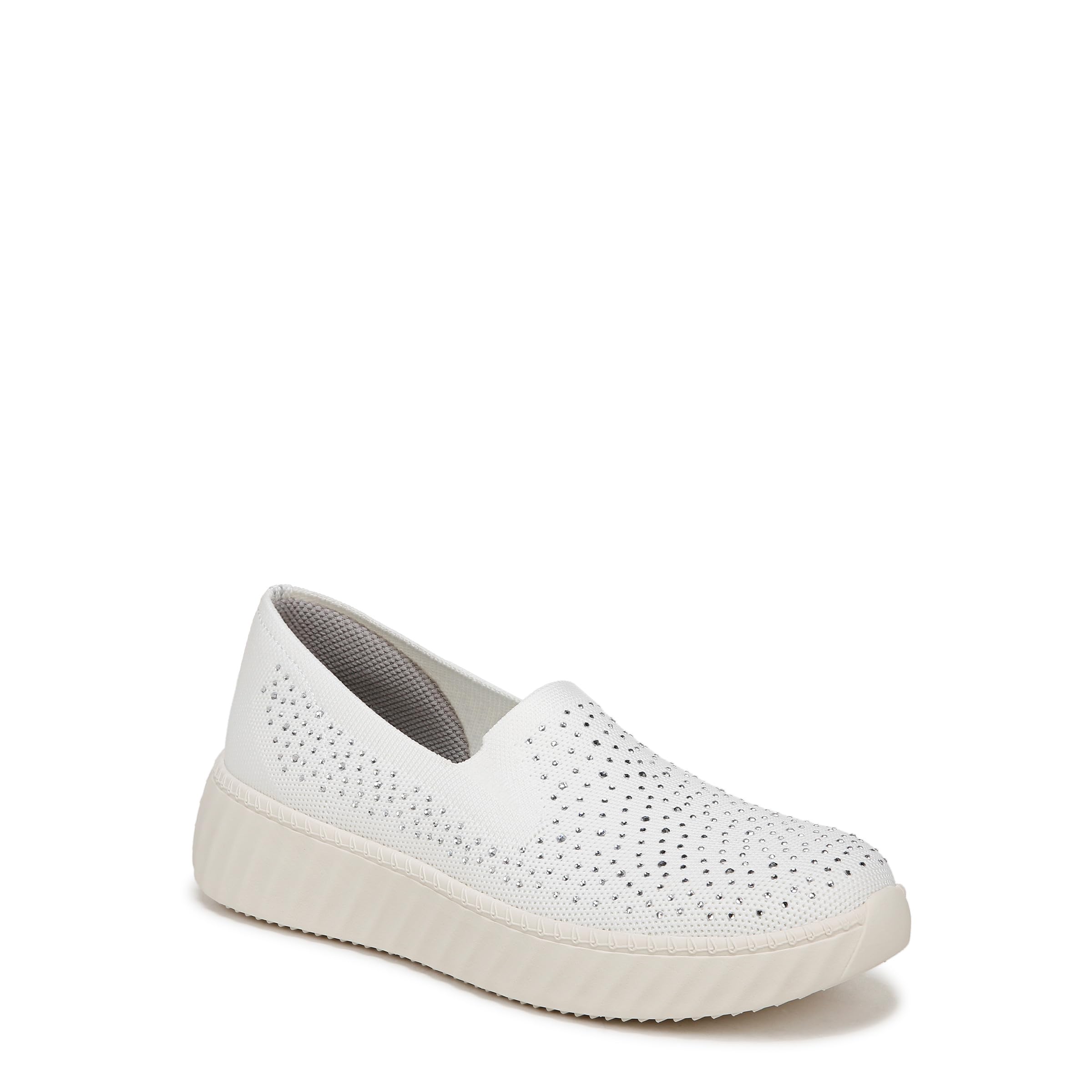 Bzees Women's Bright Rhinestone Slip-on Sneakers for Women's Comfort and Style