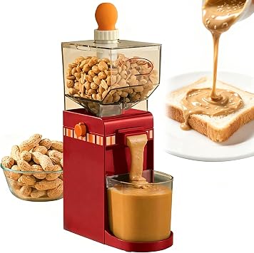 Electric Peanut Butter Machine, 500Ml Commercial Peanut Butter Maker with Non-Slip Suction Cup, Coffee Grinder for Hazelnuts, Cashews, Almonds, Cereal, Grain