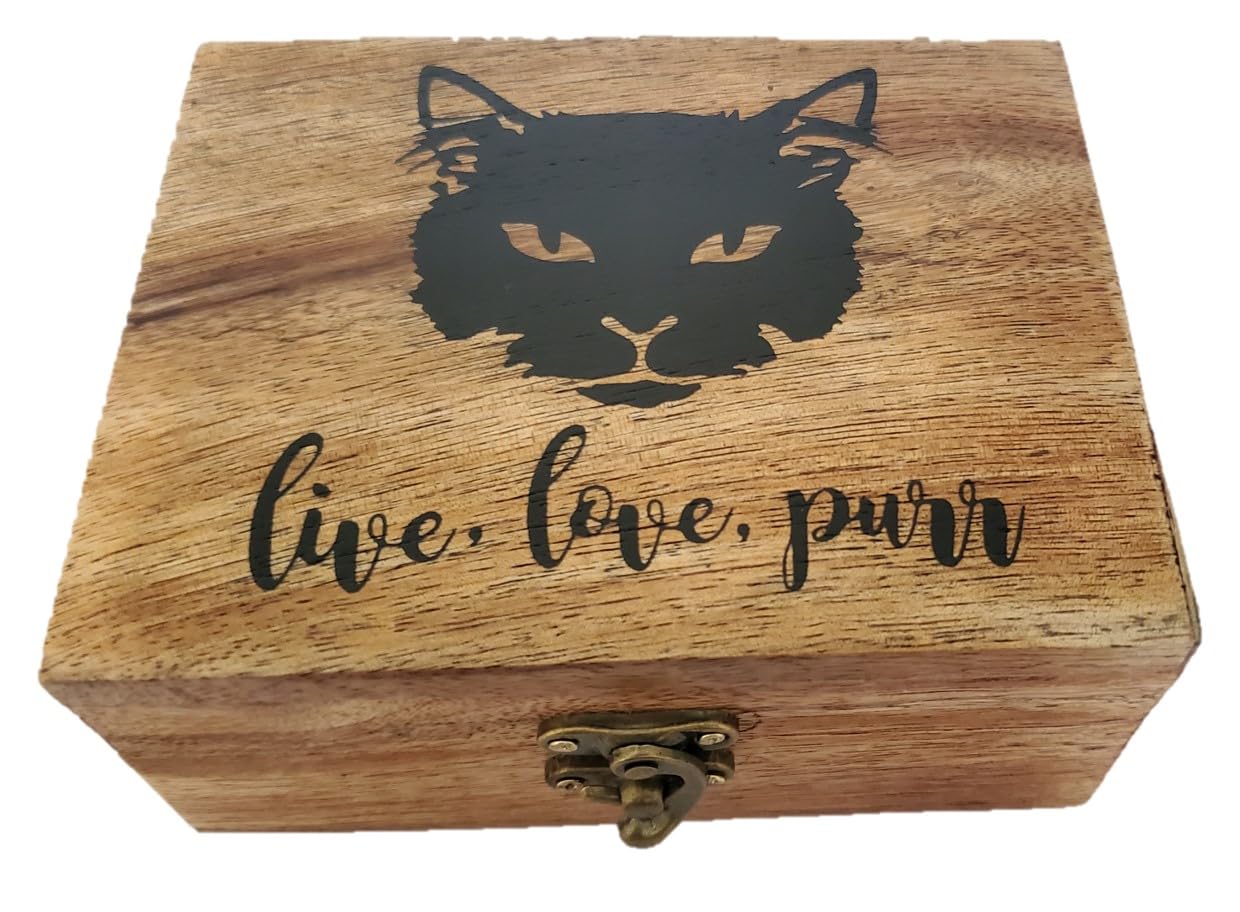 Kitty Cat Trinket and Jewelry Box | Cute Pet Gifts Paw Love Keepsake Box. Kitty Home Décor. Cat Lover Gifts