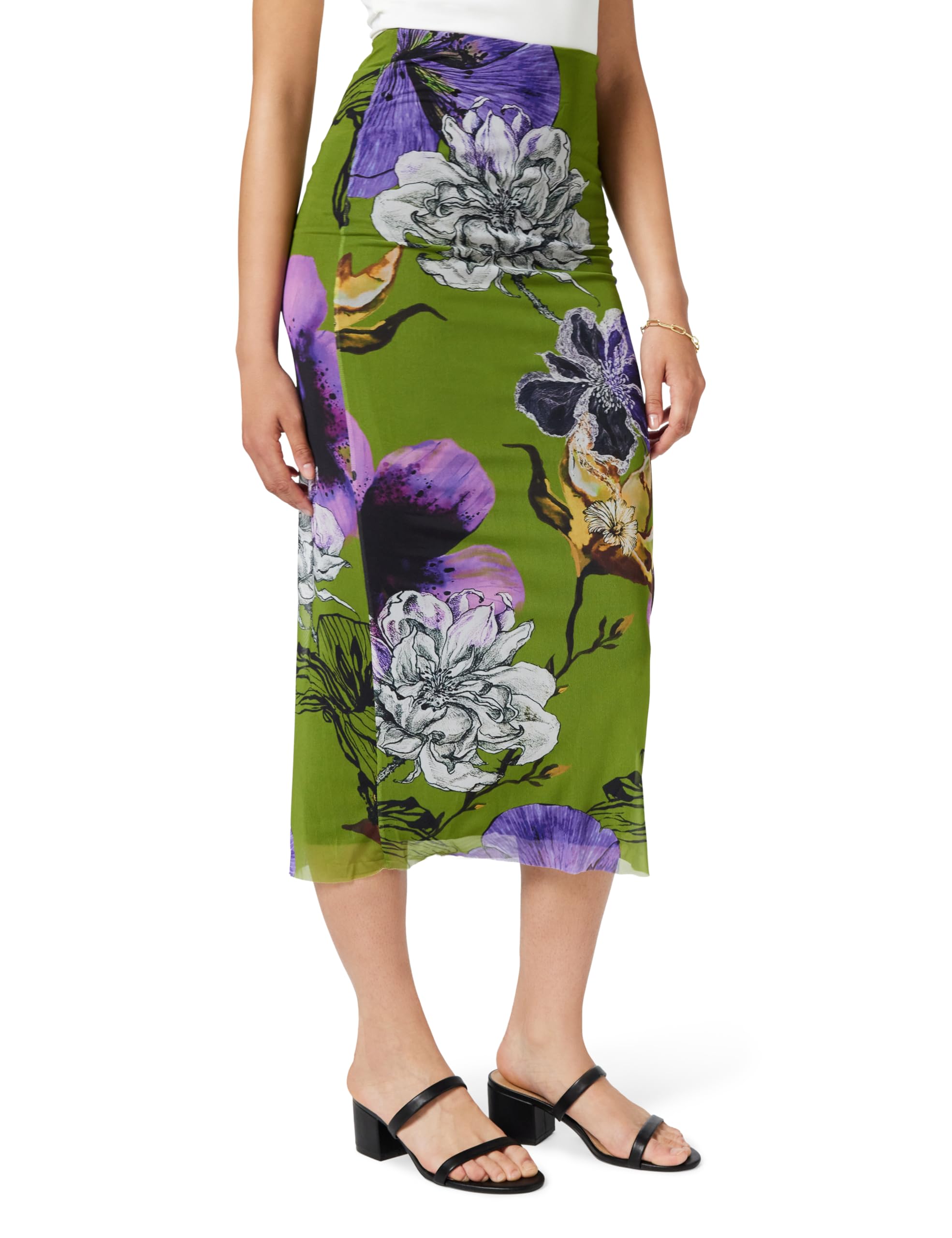 Desigual Women's Green Polyester Skirt