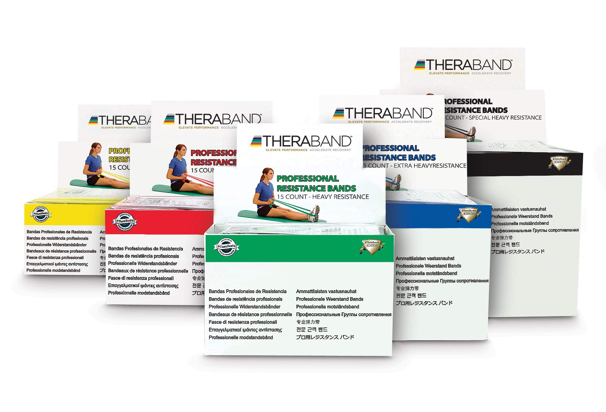 THERABAND Fascia di resistenza in lattice – Fasce elastiche per esercizi e fisioterapia professionale, fascia per esercizi di riabilitazione, pilates, allenamento e recupero della mobilità – Rotolo da