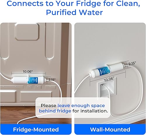 Miniatura 5 de Waterdrop Filtro de agua en línea para refrigerador y máquina de hielo, sistema de filtración de agua potable de alta capacidad certificado NSF con
