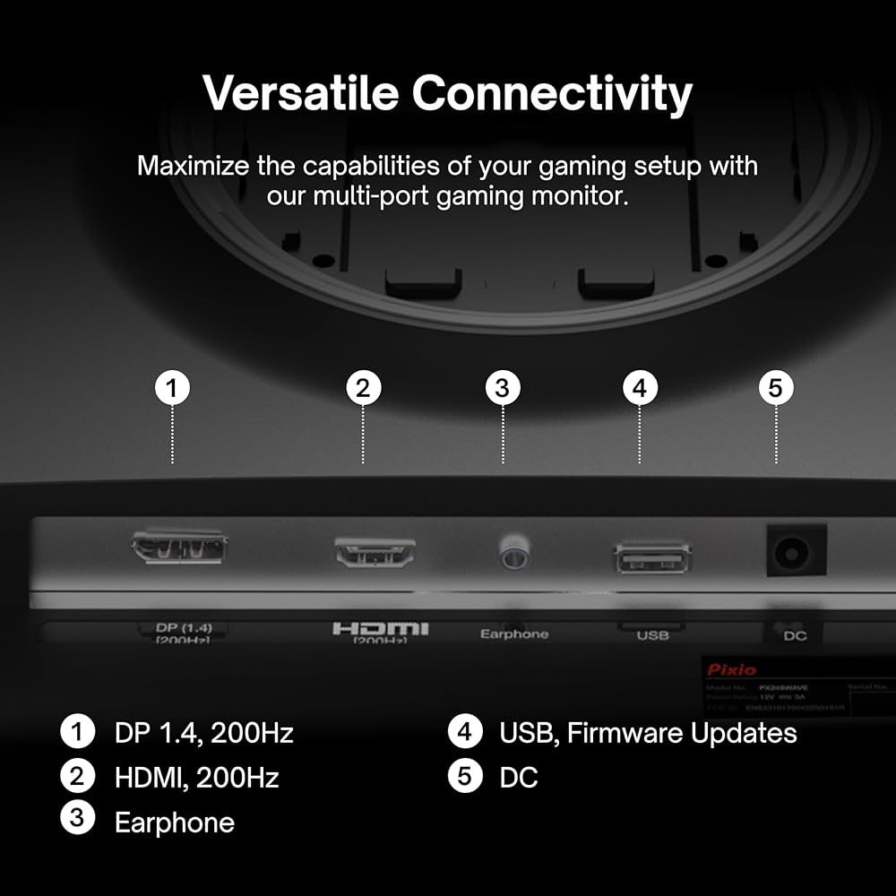 Amazon.com: Pixio PX248 Wave 24 inch 200Hz Refresh Rate FHD
