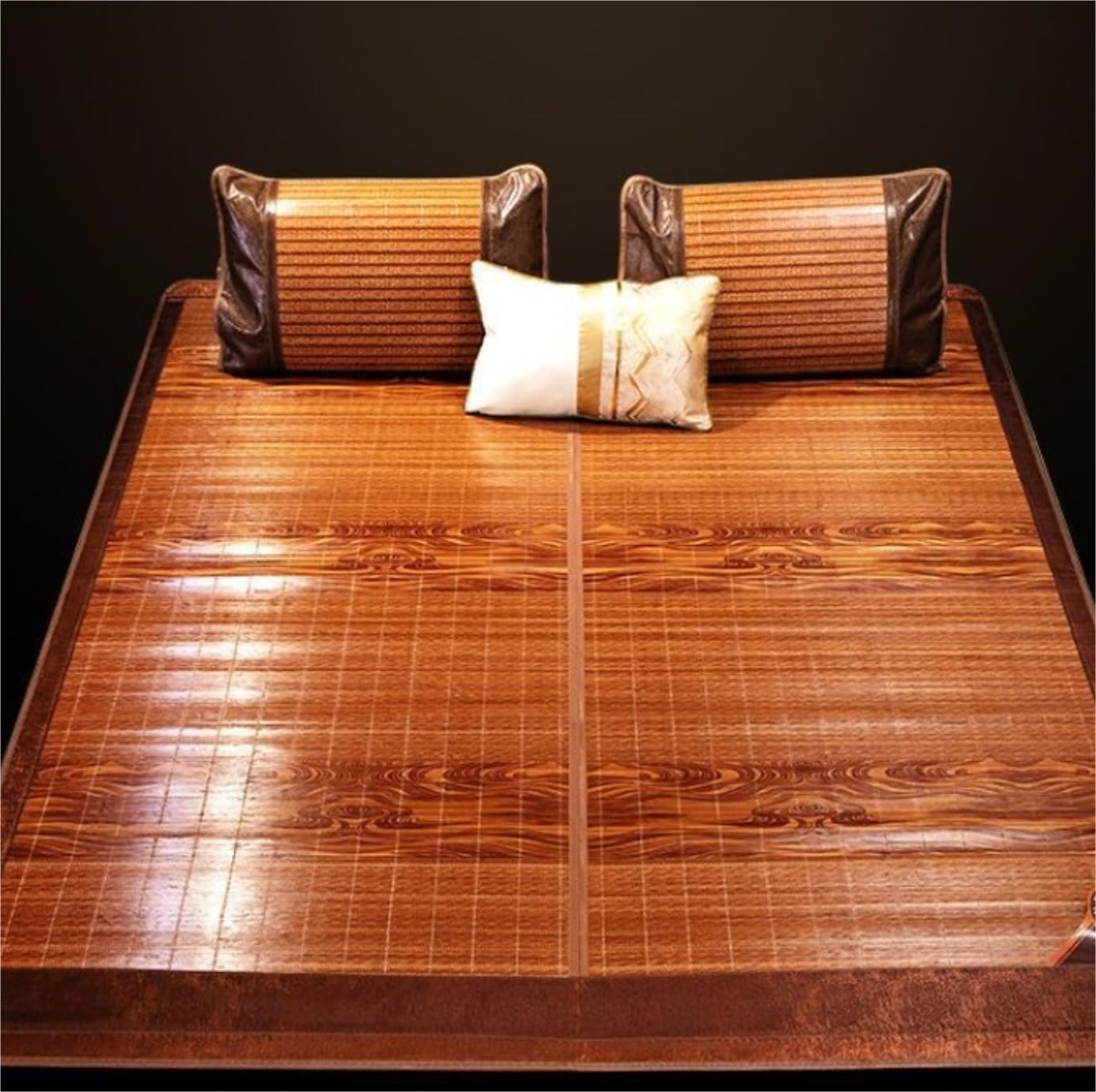 JYBNBBE Cooling Bamboo Sleeping Mat - Double-Sided Mattress Topper for Summer Lightweight Folding Mat 130x195cm - Comfortable Smooth Sleep Solution (A 180x200cm)
