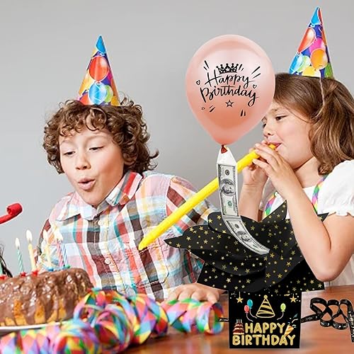 Miniatura 6 de 2 cajas de dinero para regalo en efectivo, divertida caja de globos de dinero con 15 globos de feliz cumpleaños, caja de regalo única sorpresa de