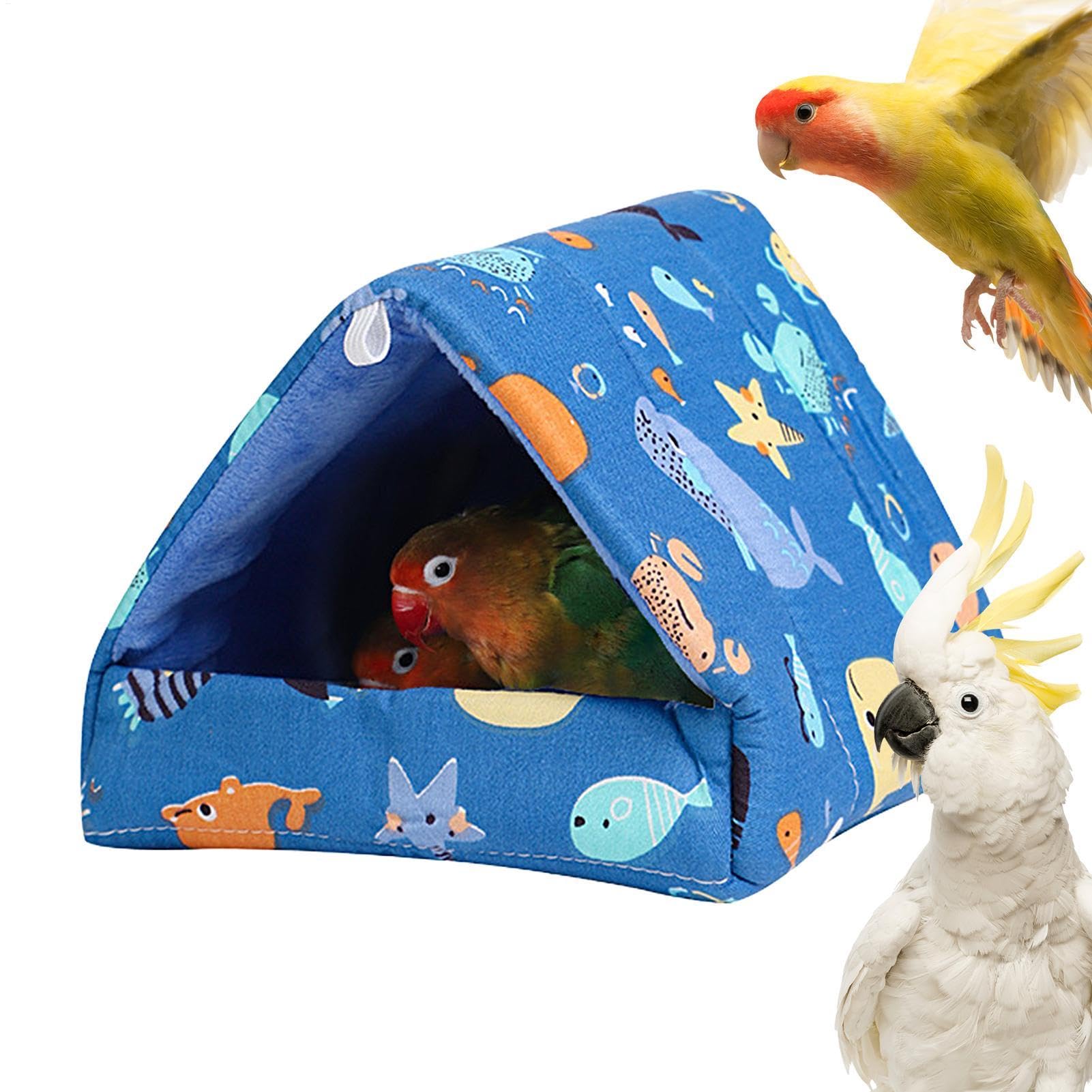 Lit chaud pour perroquets – Sac de nidification pour oiseaux | Grotte pour se blottir contre les perroquets, cachette chaude pour la maison, lit avec coussin pour perroquets avec durabilité, coussin