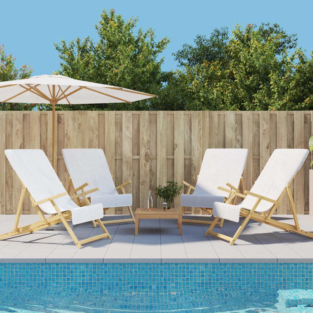 Générique Serviettes De Plage 4 Pieces Blanc 60x135 cm