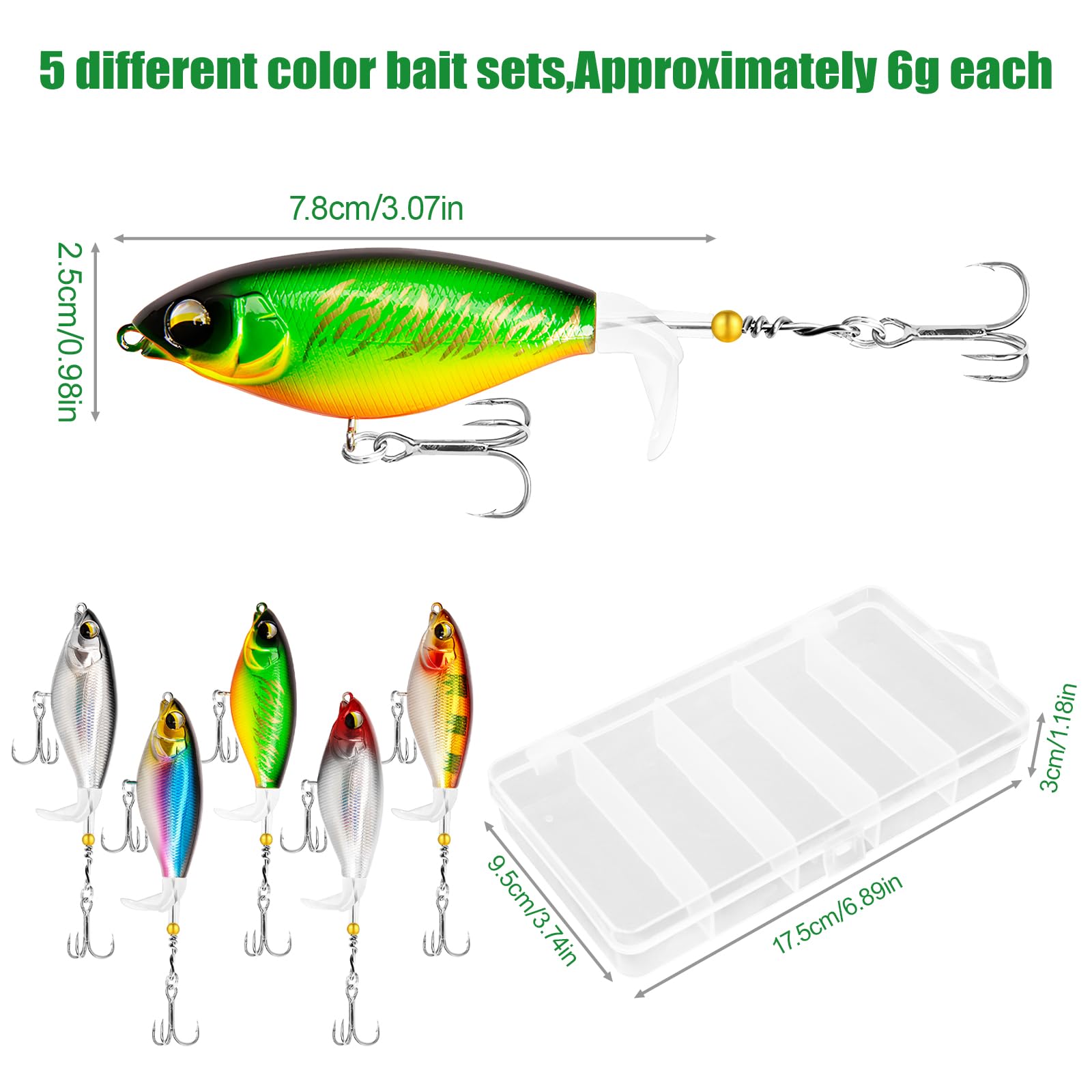 Wobler przynęta na szczupaki, szczupaki, 9,2 cm, 12 g, 5 sztuk przynęt na ryby górne wody, pływające przynęty na sumy basowe, szczupaki, bigbait, przynęta na szczupaki, przynęta Big Bait do łowienia