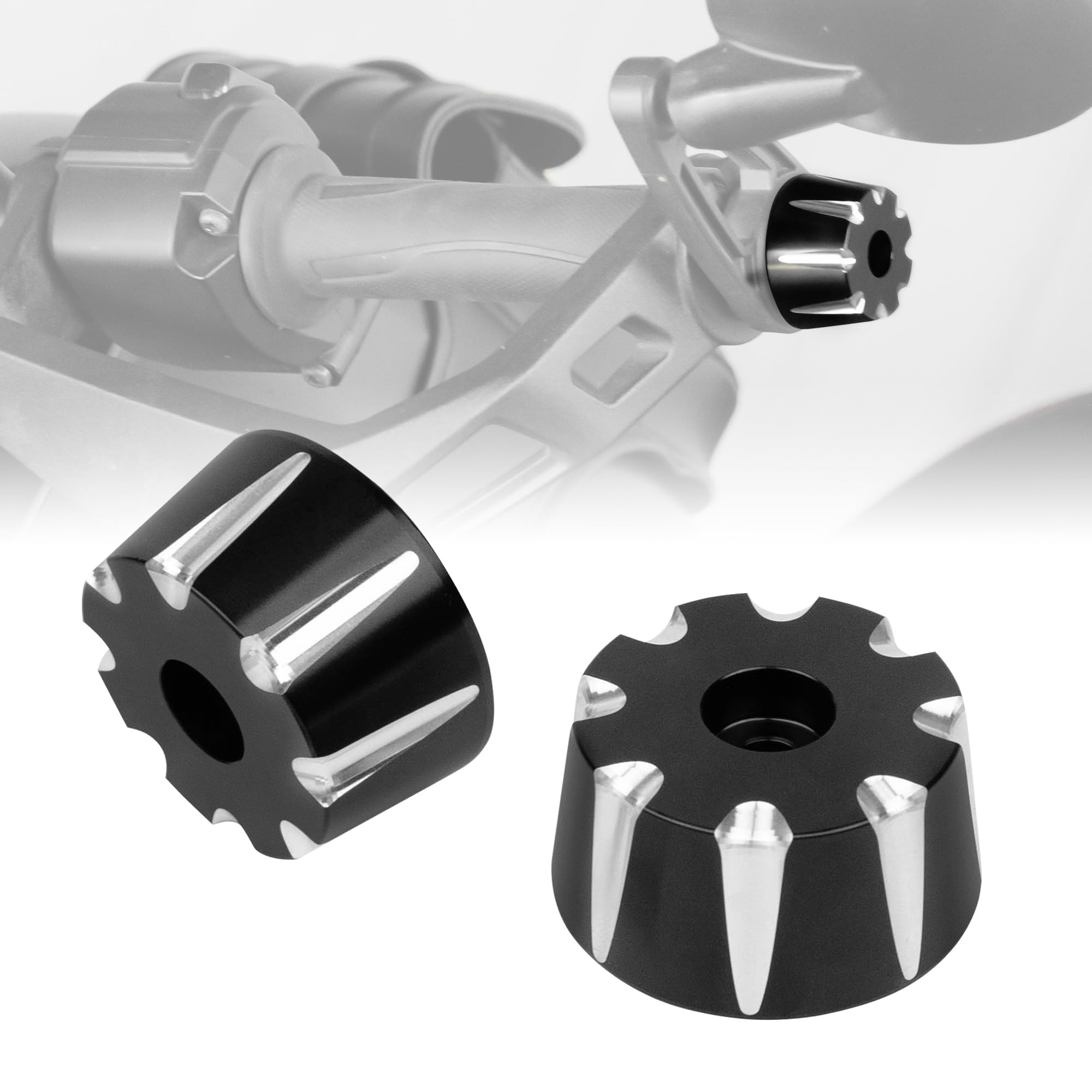 Aluminum Bar End Caps Handlebar End Weights for Can Am Ryker 600 900 Rally Edition Sport Ace 2019 2020 2021 2022 2023 2024 2025 Handlebar Grip End Caps Accessories