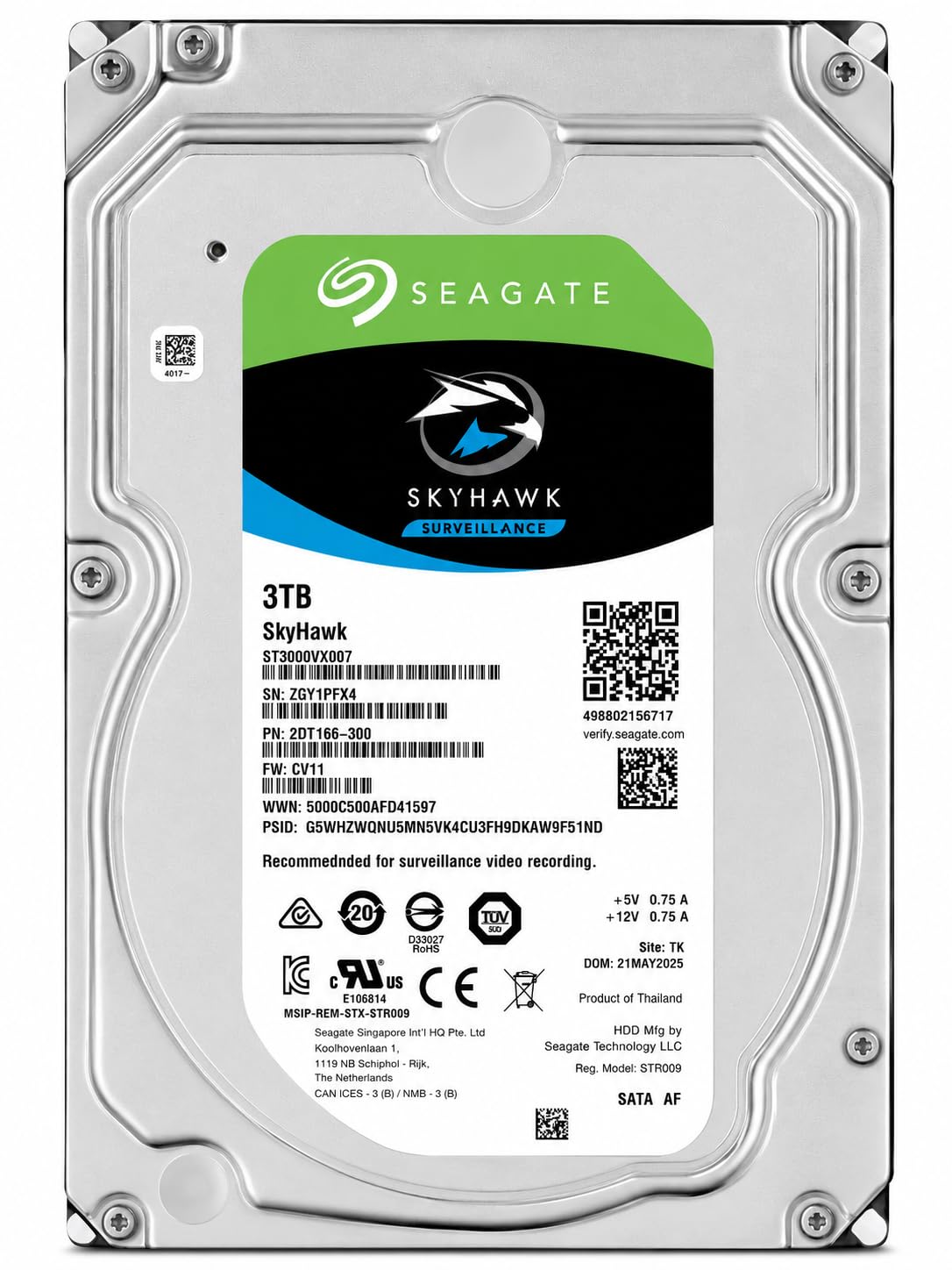 HIKONEC Skyhawk 3TB Video Internal Hard Drive HDD – 3.5 Inch SATA 6 Gb/s 256 MB Cache for DVR NVR Security CC Camera System-image-17