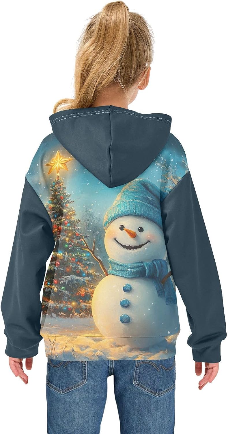 Sloth Face Funny snowman Christmas Toddler Girls Pullover Hoodie Sweatshirt 4-14Y 202b6761