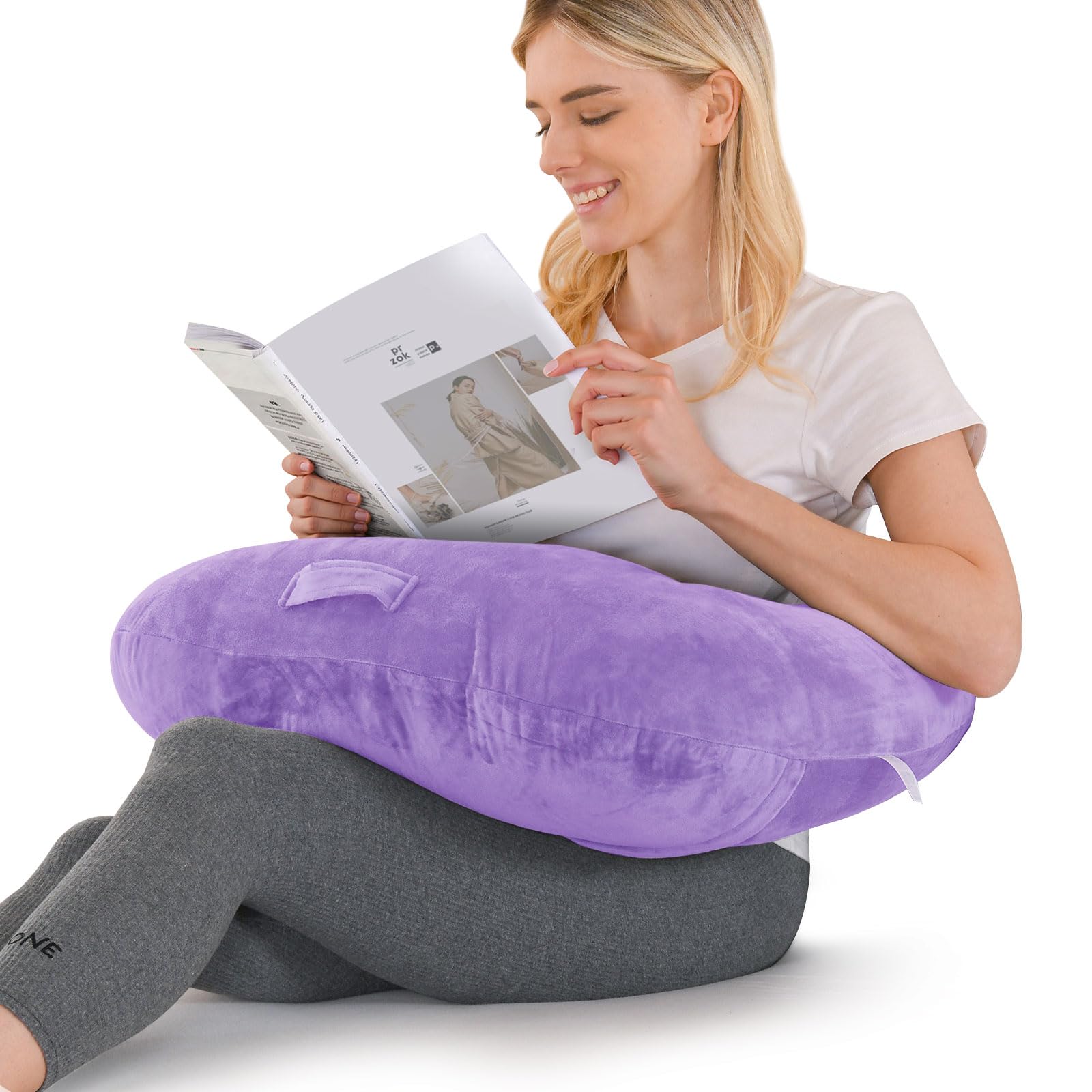 Mingfuxin Reading Pillow for Gaming, Arm Lap Support Gaming Pillows with Elbow Rest for Adults & Kids Sitting in Bed Sofa Floor, Reduces Arm Pain & Fatigue for Crocheting, Working, Reading