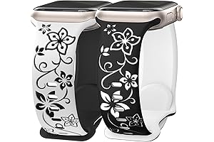 Floral Engraved Bands Compatible with Apple Watch