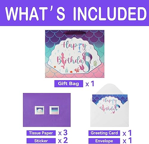 Miniatura 3 de Bolsa de regalo grande de 13 pulgadas para fiesta de cumpleaños de mujeres, fiesta de cumpleaños de niñas o niños, baby shower