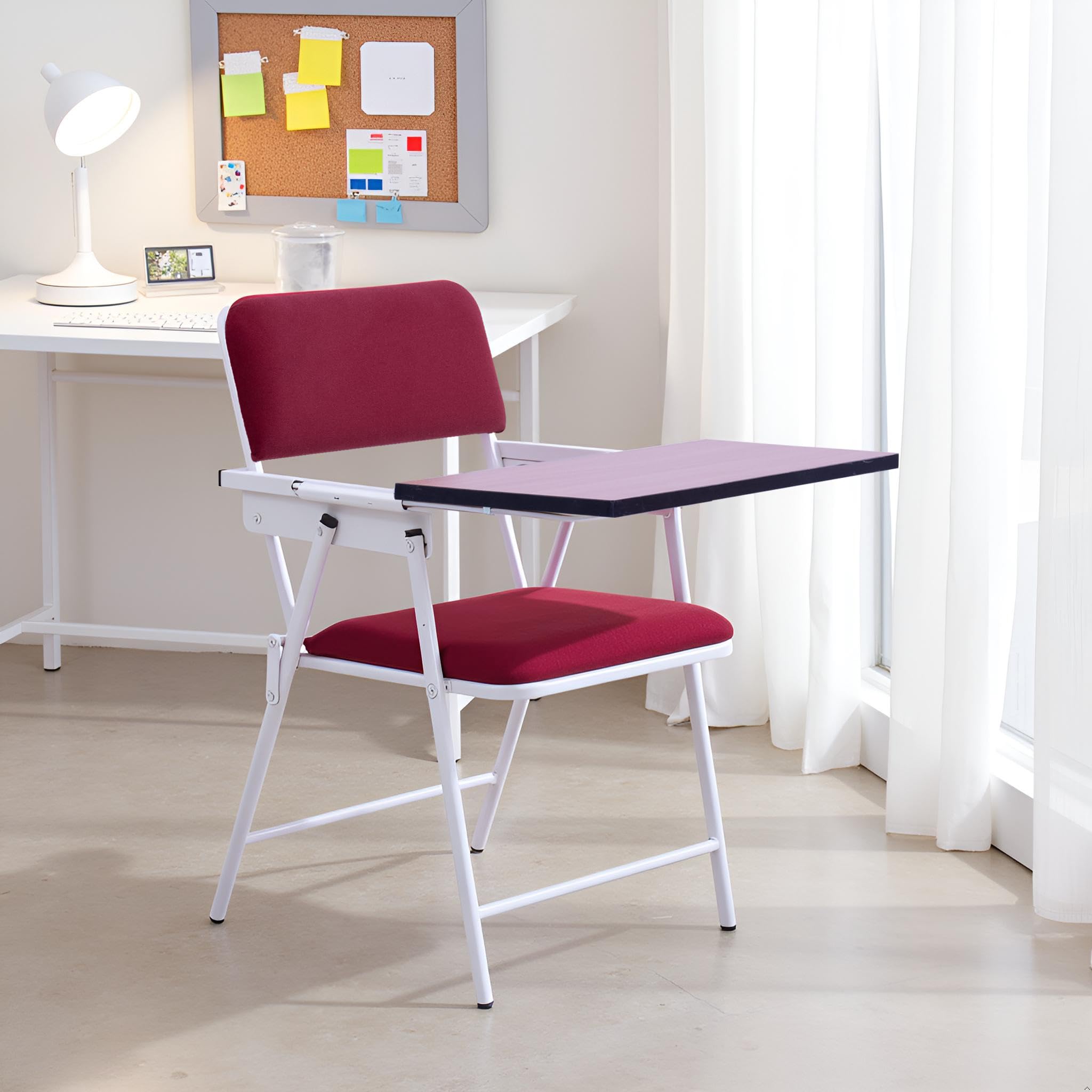 Spacecrafts® Folding Cushion Study Chair | Space Saving | Desk Chair | Powder Coated with Cushion | Chair with Writing Pad-picture-14