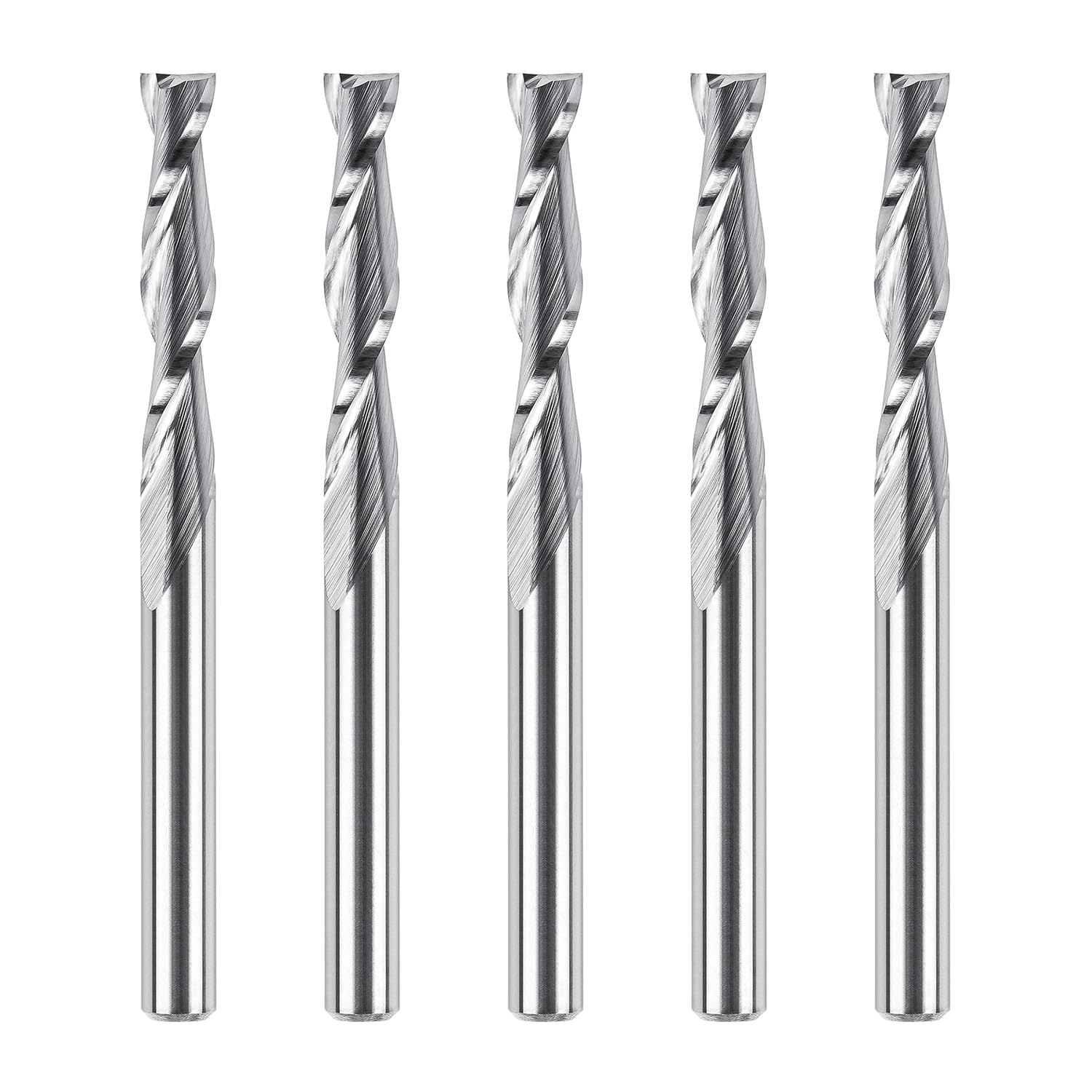 SpeTool 5 fresas en espiral de 4 mm, vástago upcut 22 mm, longitud de corte, fresadora para fresadora superior, 2 flautas, fresadora CNC, fresa de ranura VHM, fresa para madera, fresa de ranura en