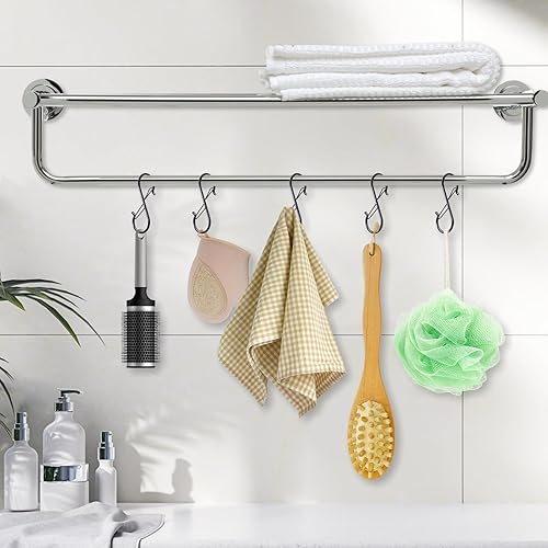 Miniatura 7 de Paquete de 10 ganchos en S para colgar, ganchos de metal de 3.7 pulgadas para cestas colgantes, con doble bloqueo y cierre, ganchos en S para