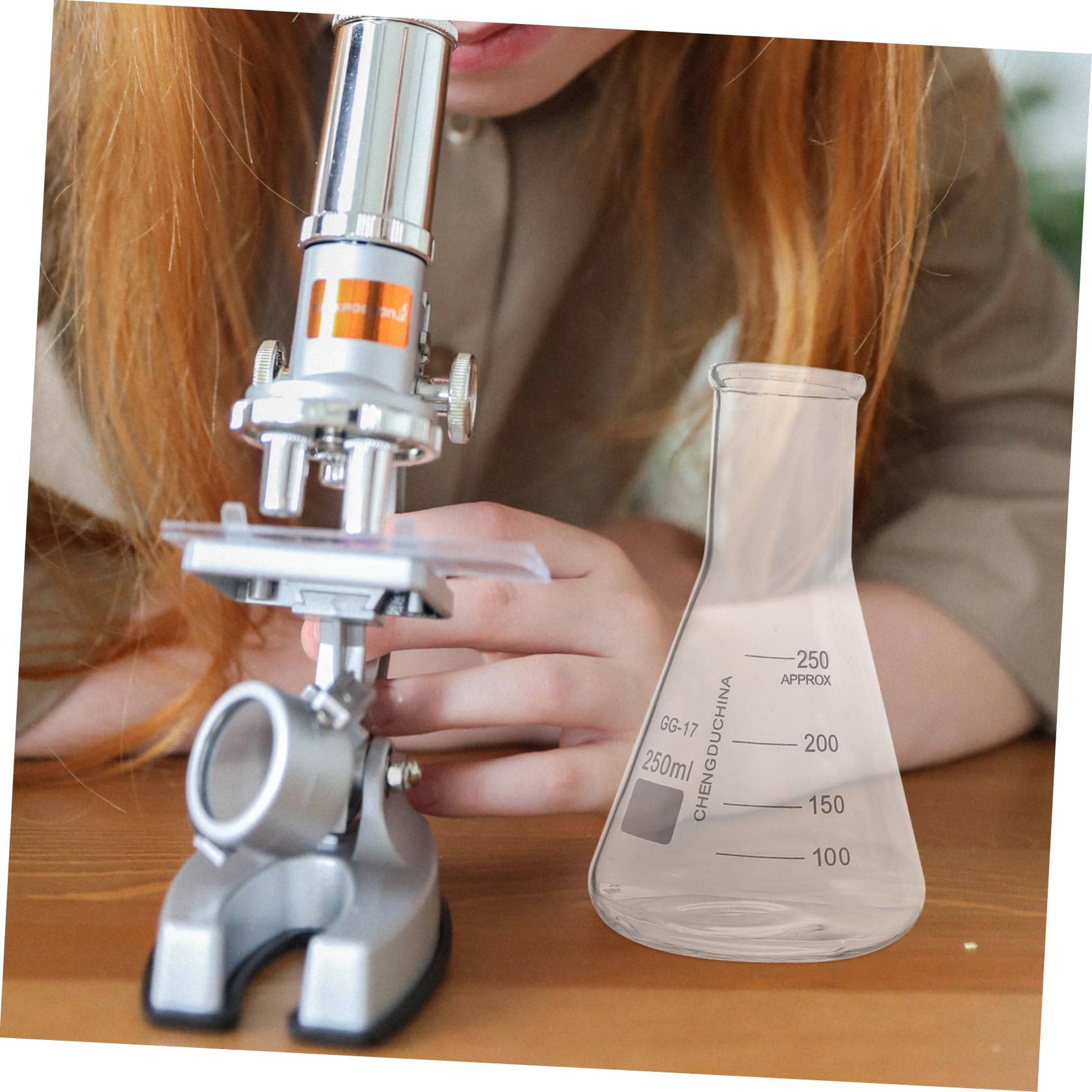 di Vetreria da Laboratorio per Misurare Liquidi Set di 9 Pezzi in Vetro Borosilicato, Bicchieri Graduati per Esperimenti Scientifici e Chimici
