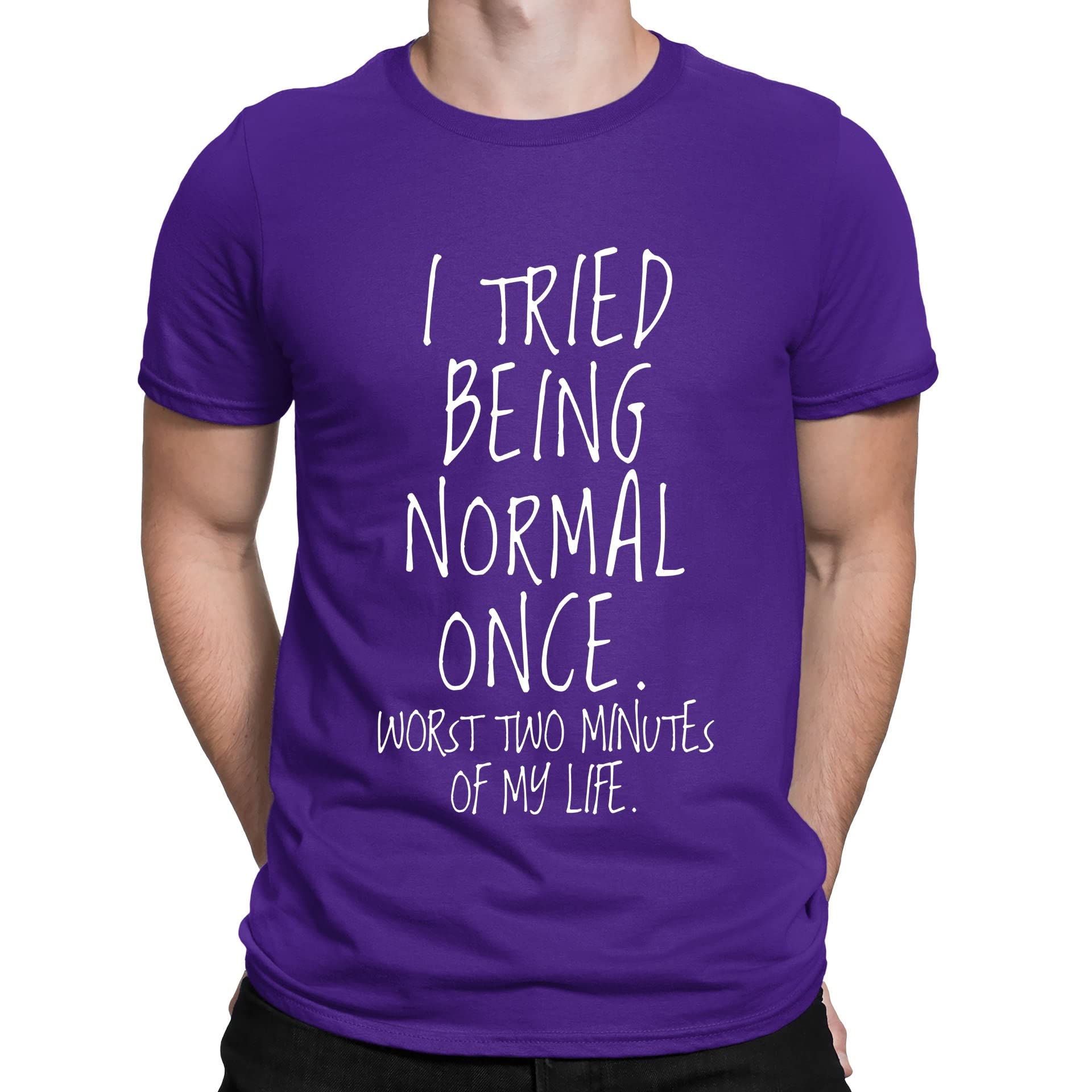 Flip Men's Purple I Tried Being Normal Once Funny Slogan T-Shirt (L)