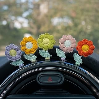 andorelse Little Shaking Sun Flowers Bobbleheads for Car Interior Dashboard Decorations Ornament (7)