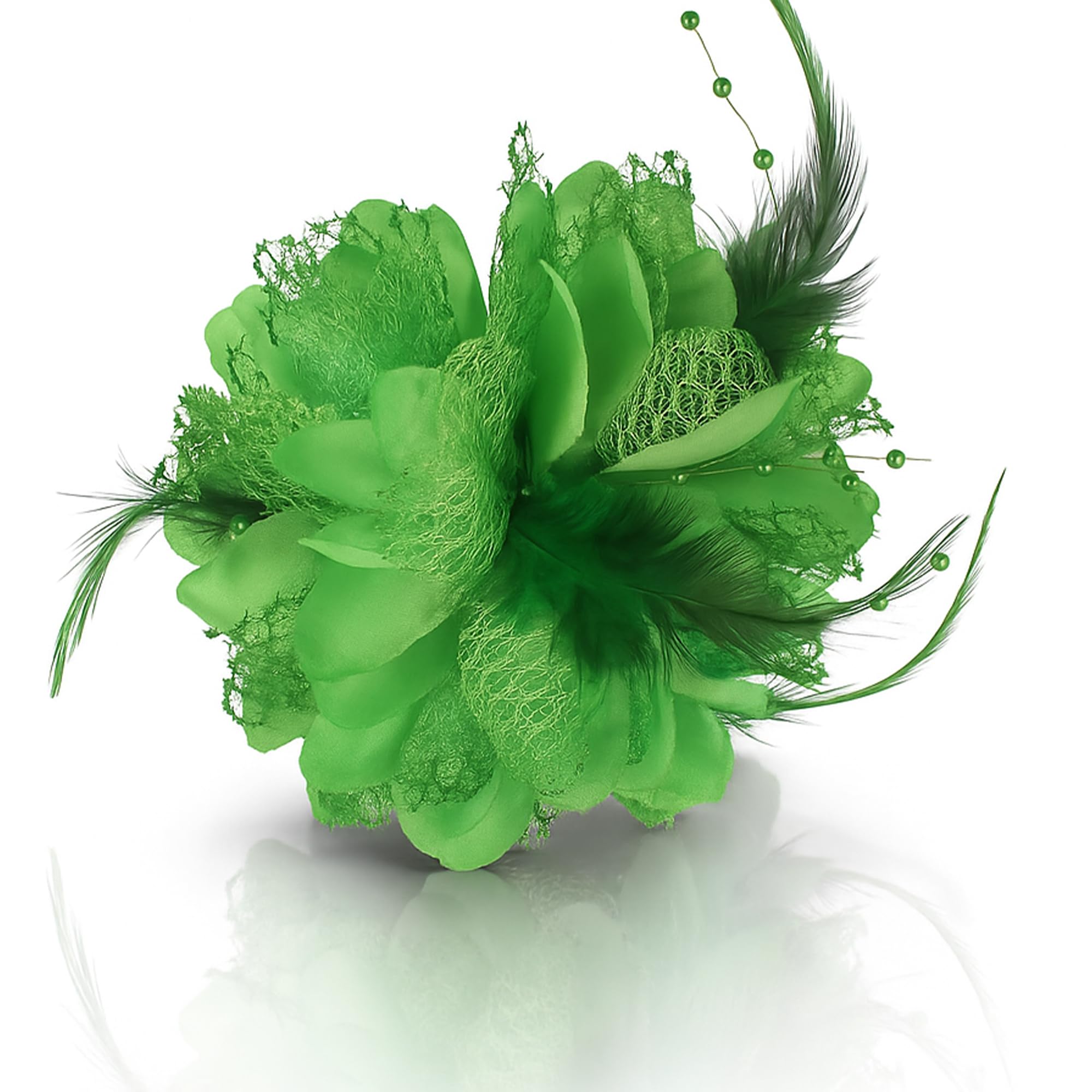 4.72 Inches Rose Hair Clip Flower Brooch Pin & Floral Clips for Woman | Glamorous Large flower Brooches for Women | Fabric Flowers Brooch Pin, Lapel