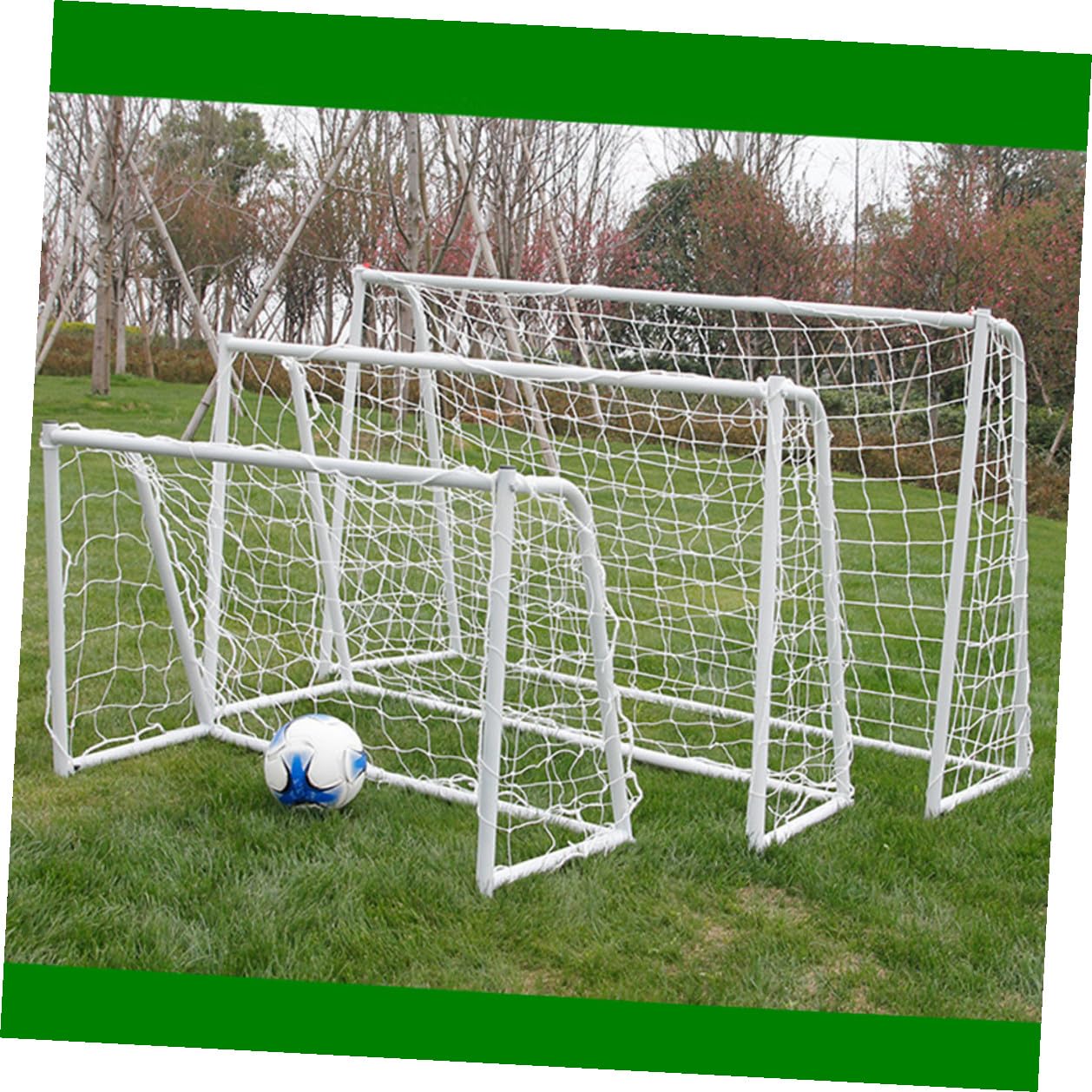 2 Pezzi Rete Porta Calcio in PE Resistente per Persone Rete da Calcio Outdoor per Allenamento e Partite Sportive Scuola