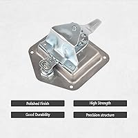 Vista 5 de Pestillo de Caja de Herramientas Pestillos de Manija en T con Cerradura, Pestillo de Puerta de Remolque con Junta y Llaves, Acero Inoxidable