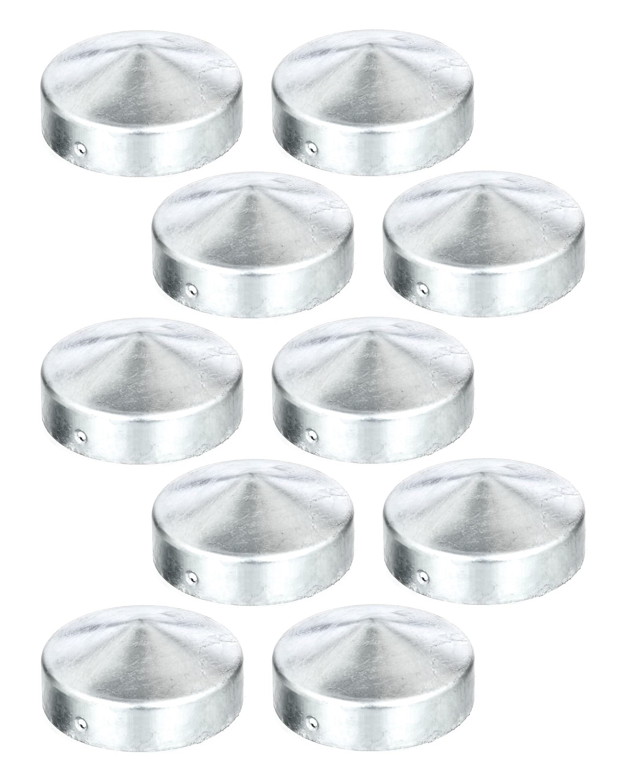 Alberts 843151 Tapas para postes de madera | forma plana | galvanizado en caliente | Ø80 mm | Juego de 10