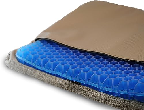 Cojín de asiento de gel grueso para sentarse durante mucho tiempo, espalda, ciática, cadera, alivio del dolor de coxis, para silla de oficina,