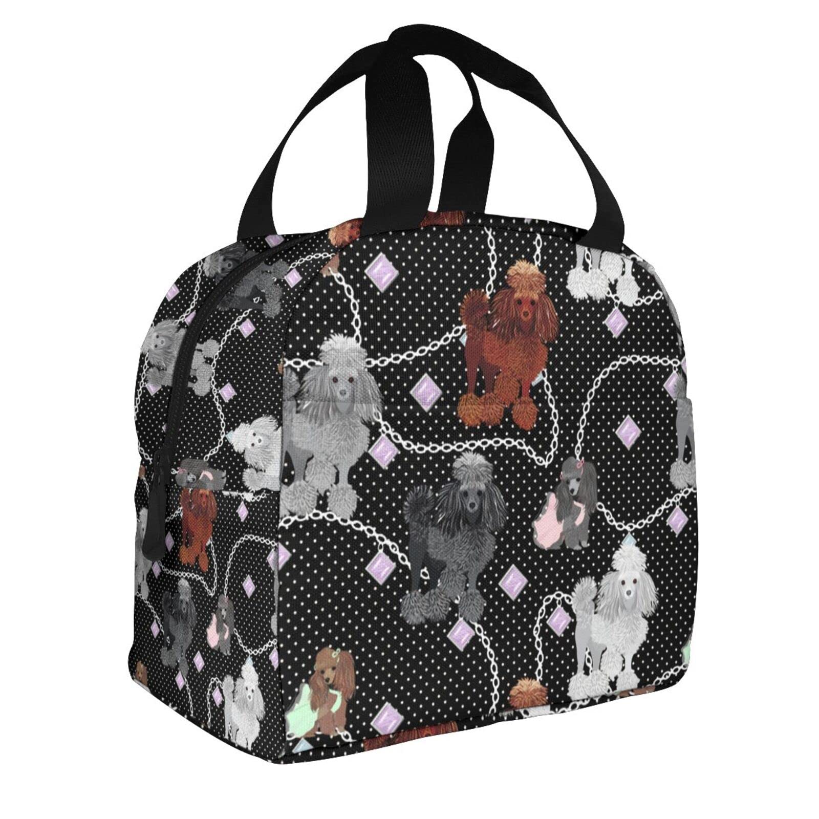 Amazon｜トイ・プードル キラキラ ランチバッグ 保温 保冷 お弁当袋