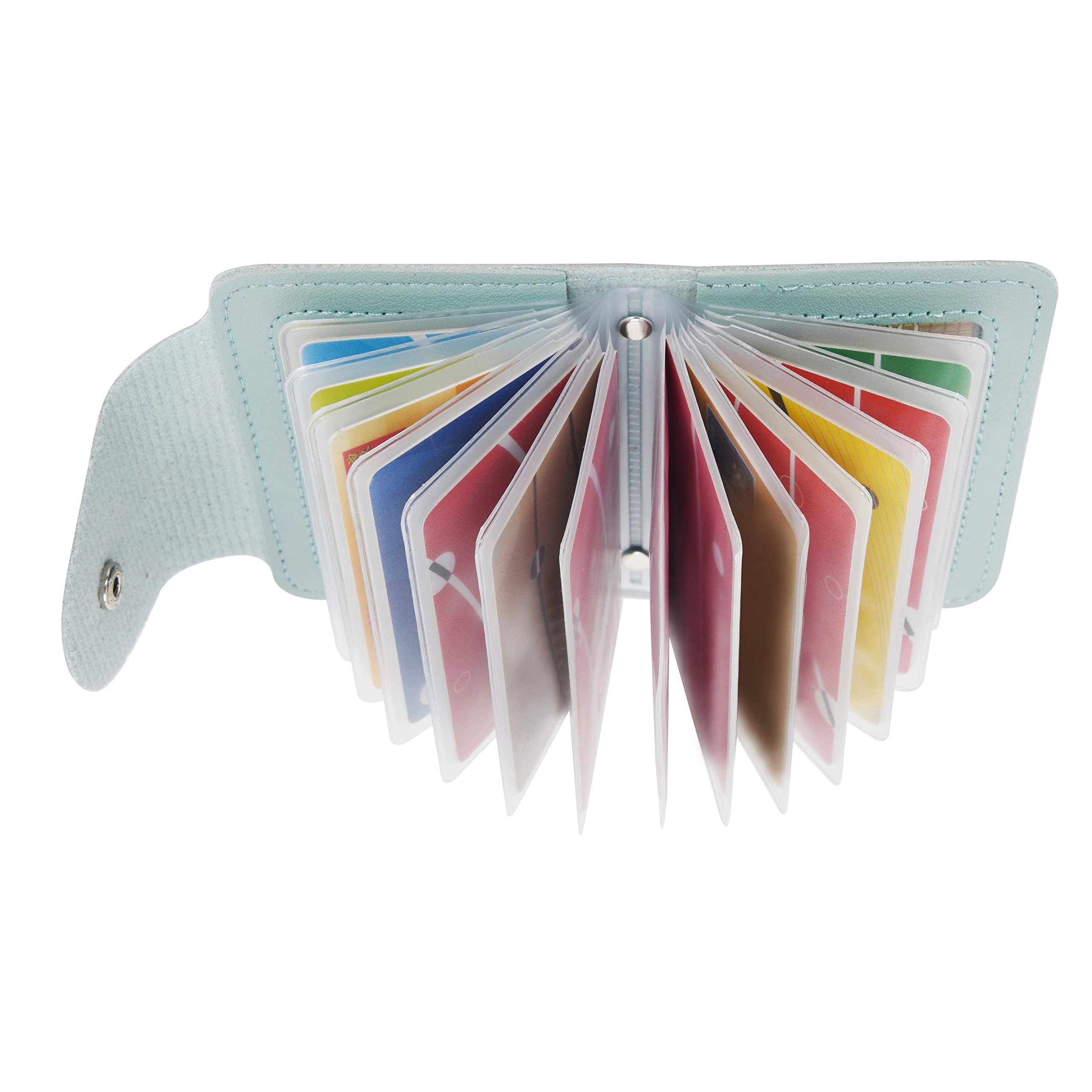 GERIINEER Credit Card Holder Leather Wallet for Women and Men Bank Card Case Wallet ID Card Organiser Business Card Case
