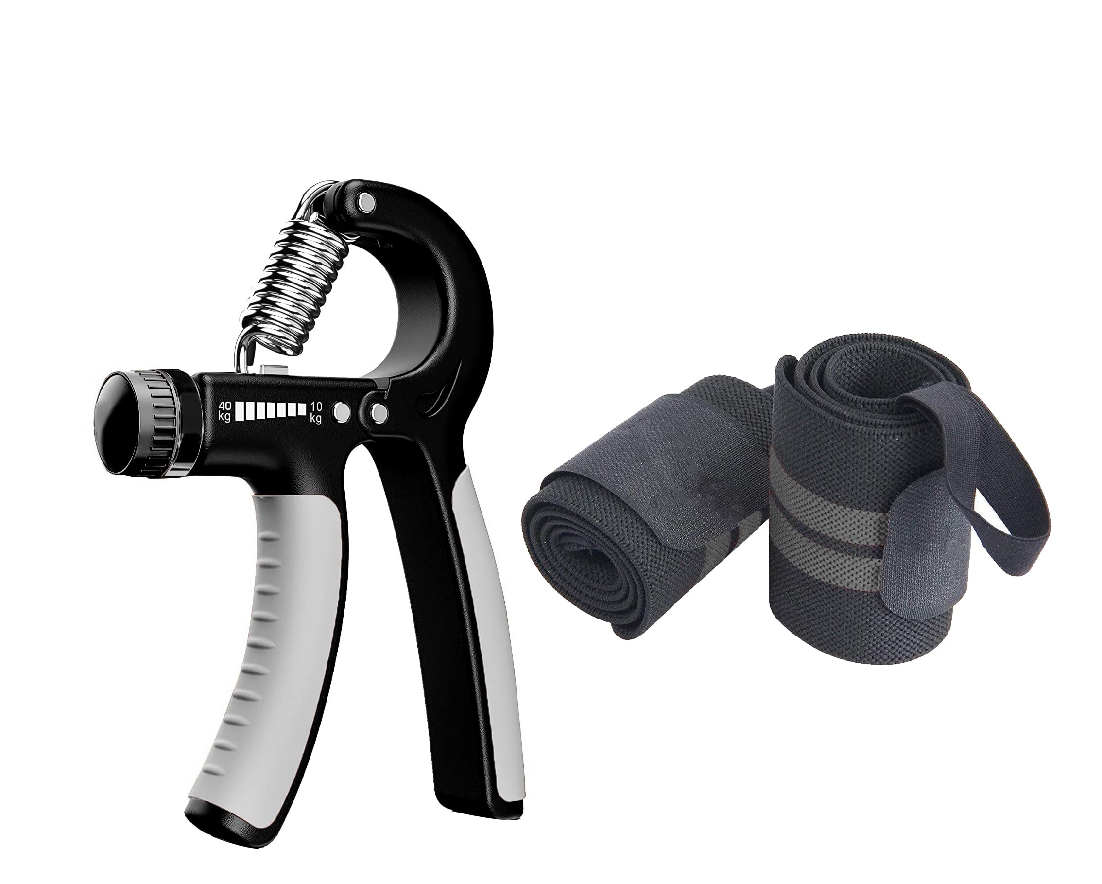 COOL INDIANS Fitness Sports Combo Of Adjustable Spring Hand Grip & Wrist Band HAND GRIPS, HAND GRIPPER Exerciser|| Finger Exerciser| Hand Grip Strengthener|| FITNESS||HAND GRIPS|| HAND GRIPPER For Men And Women Gym Fitness Kit / Fitness Grip / Wrist Support. (PACK OF 2, ORANGE Hand Grip & Wrist Band BLACK)-image-31