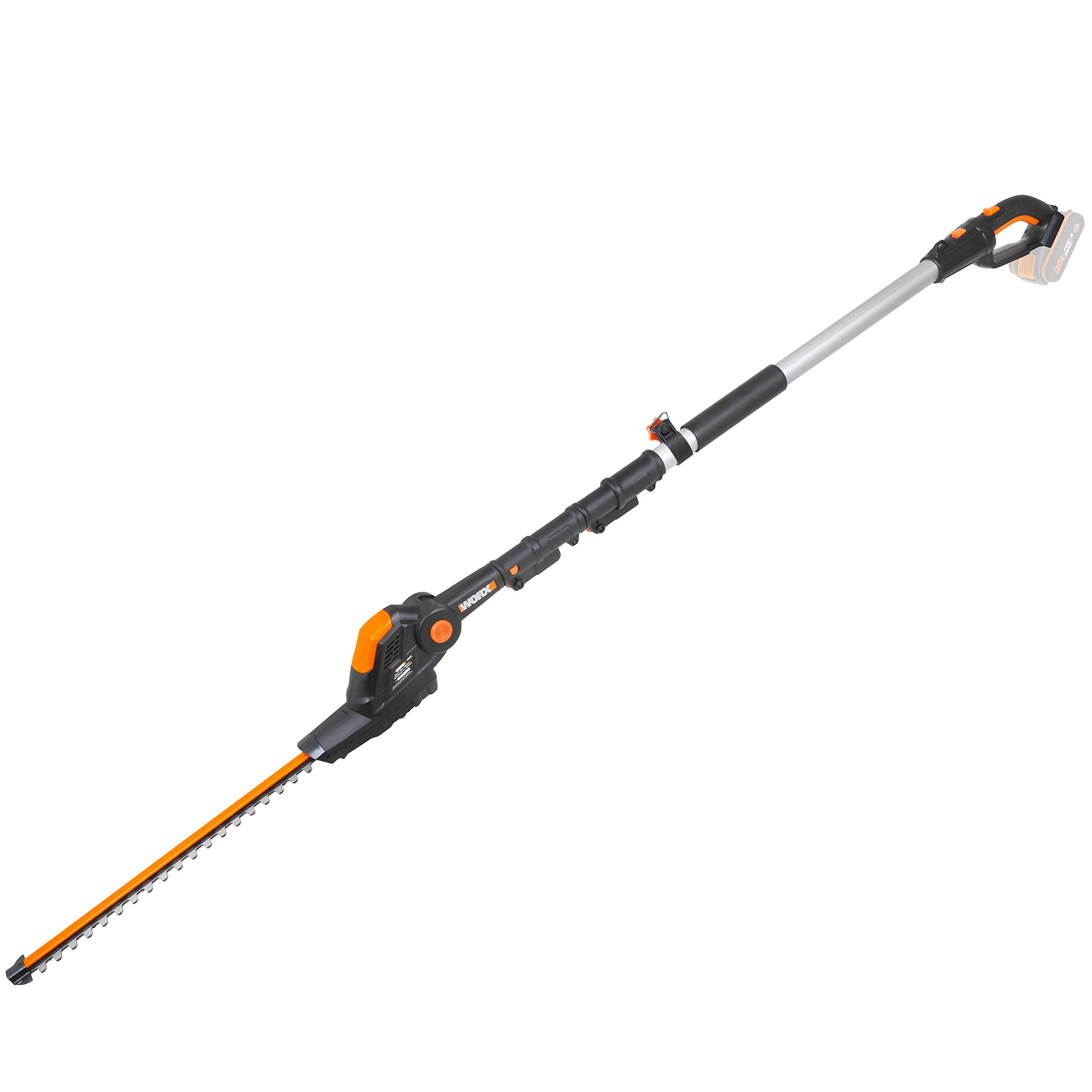 WORX WG252E.9 Akku Teleskop-Heckenschere - leicht und bequem - Ohne Akku & Ladegerät & WA3601 PowerShare Akku mit Ladegerät Set