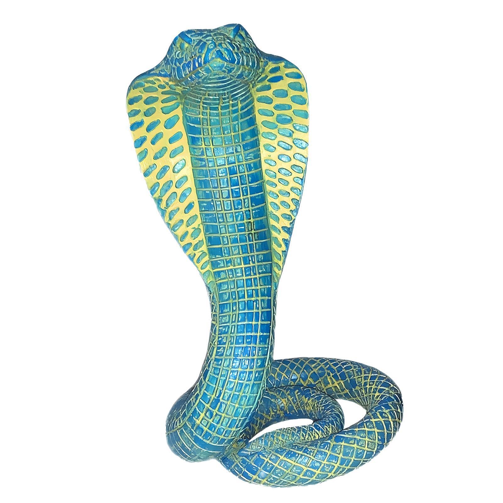 Cadeau pour collectionneur : statue de serpent réaliste en résine pour passionnés d'art