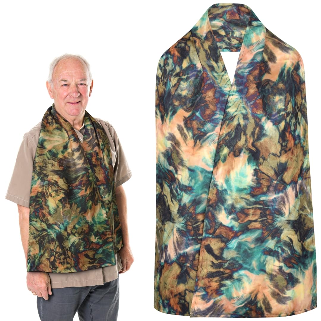 Adult Bib Scarf - Dignified Alternative to Bibs | Washable and Reusable Clothing Protectors for Eating