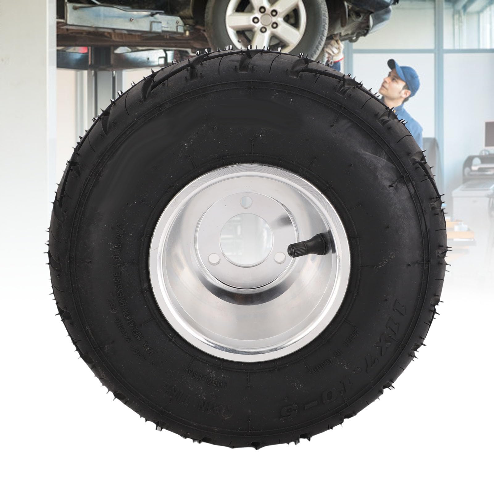 SIXRUN 11x7.10-5 Solid Low Profile Tire Wheel 3 PR 3-Bolt 50mm Spacing for ATV UTV SXS Go Kart