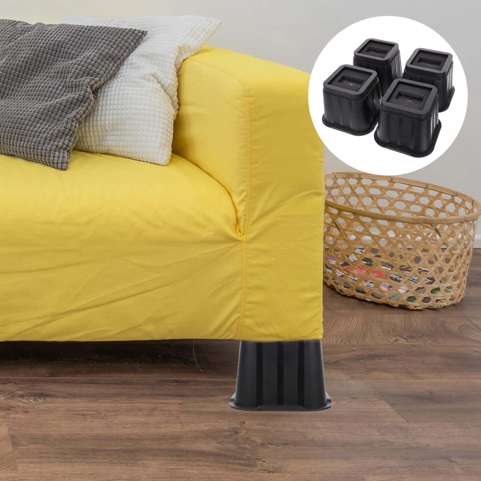 DOITOOL 4sets Rialzi Per Letti Piedini Per Mobili Rialzi Per Piedini Per Mobili Cuscinetto Per Per Livellatore Per Per Per Per Cucina Camera Da Letto Soggiorno Armadio Letto Divano Scrivan