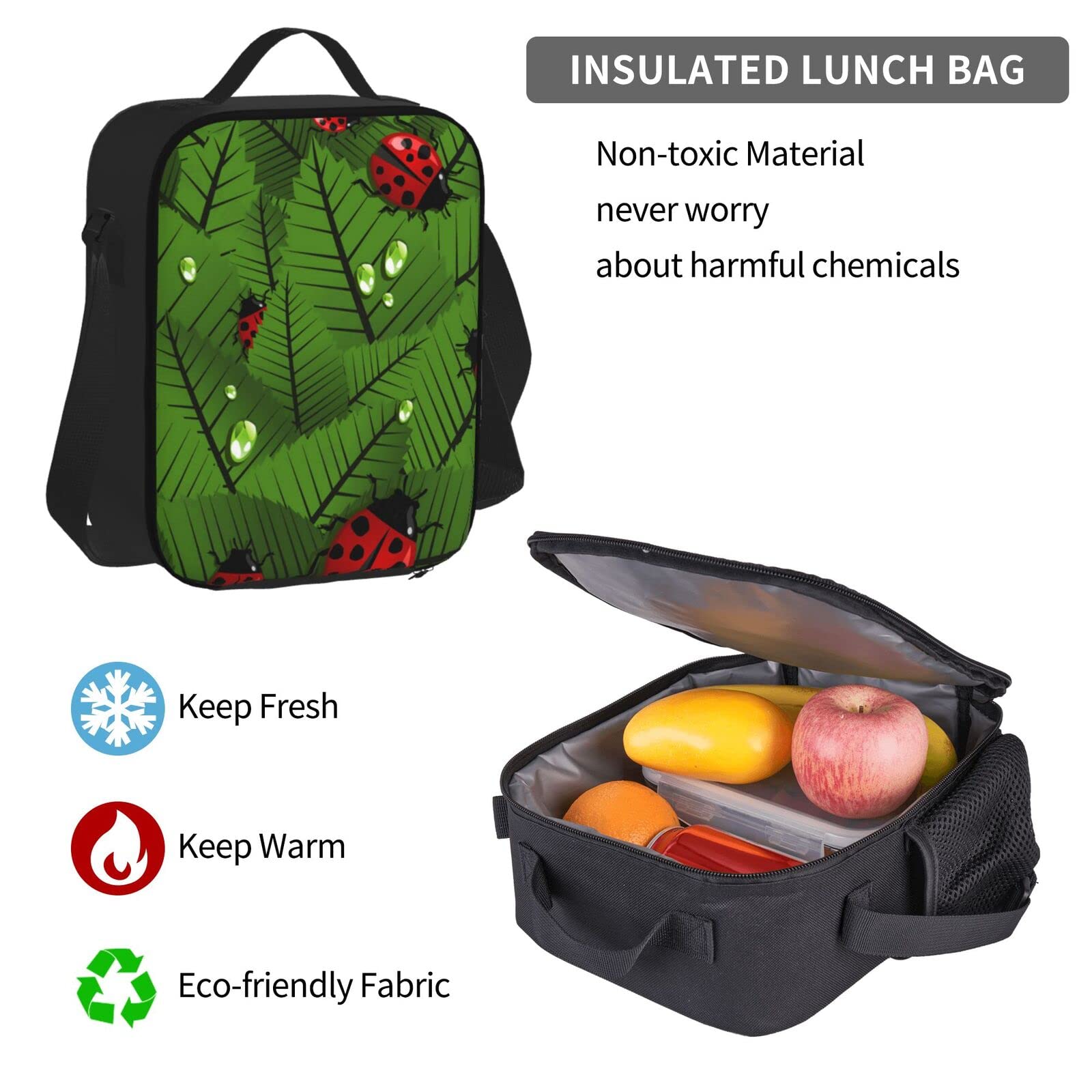 Petoskey Stone Schulbücher-Set mit Lunchtasche, Federmäppchen, Reise, Laptop, Rucksack, Schultasche, 3-teiliges Set