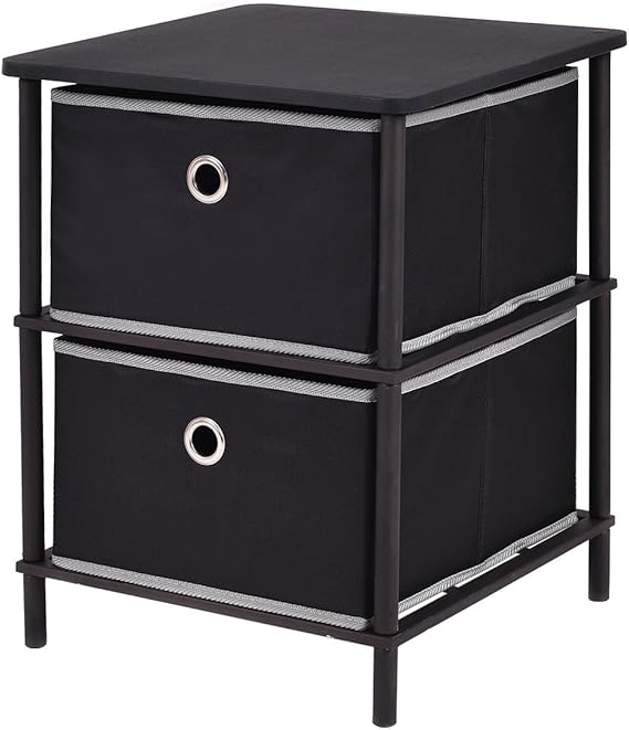 Giantex 2 Tier Night Stand End Table Storage Side Table